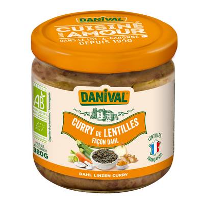 Danival Curry de lentilles façon dahl bio, 320g