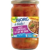 Bjorg Mijoté Lentilles et Lait de Coco Bio en bocal, 630g