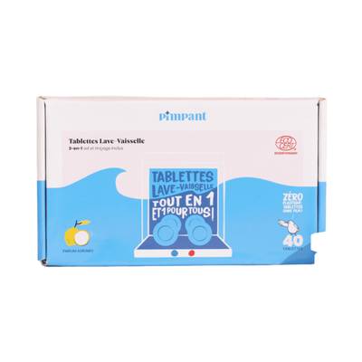 Pimpant Tablette lave vaisselle Sans Film, 40 tablettes