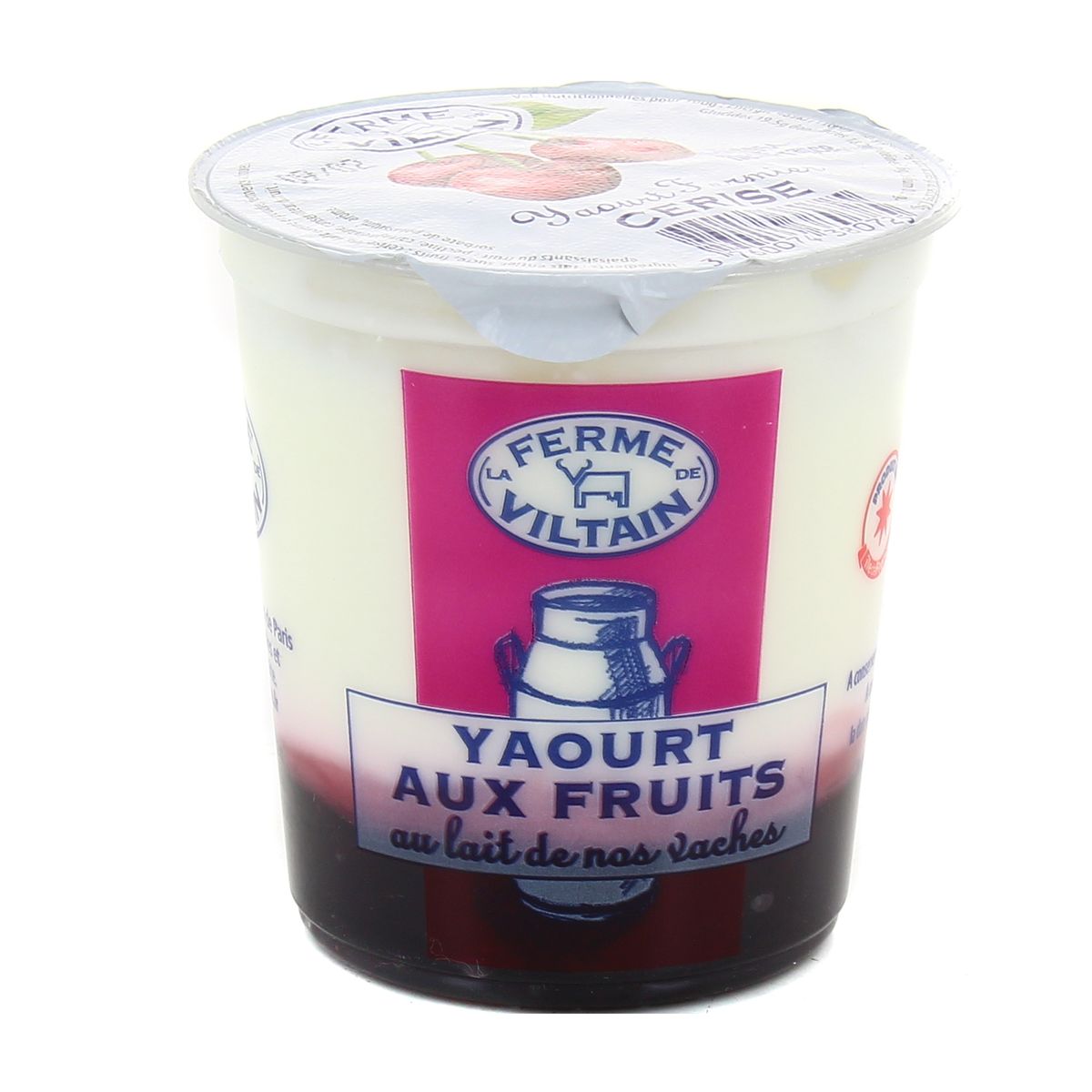 Ferme de Viltain Yaourt Bicouche Cerise, 180g