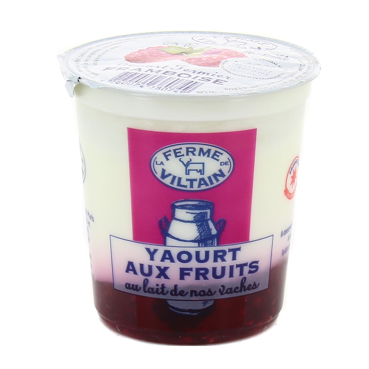 Ferme de Viltain Yaourt Bicouche Framboise, 180g