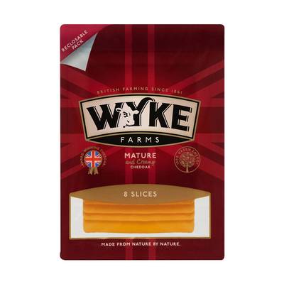 Wyke Farms Cheddar Mature Tranché, 8 tranches -160g