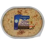 Delpierre Gratin aux deux saumons, pomme de terre et poireaux, Barquette de 600g