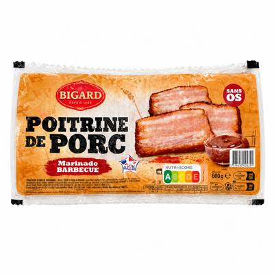 Bigard Poitrine de Porc Marinade Barbecue, 600g