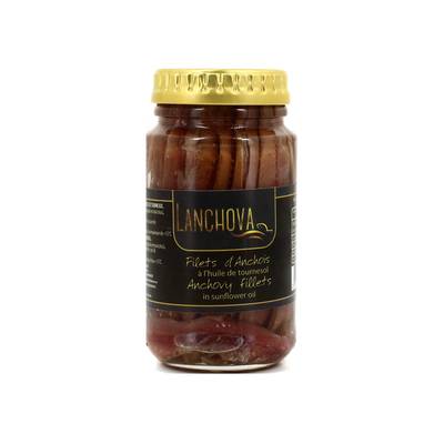 Lanchova Filets d'Anchois à l'Huile de Tournesol, 140g