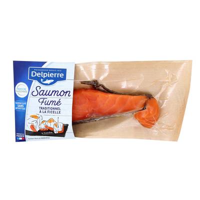 Delpierre Saumon Fumé Traditionnel à la Ficelle, 125g