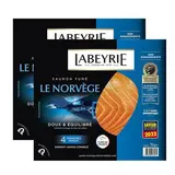 Labeyrie Saumon de Norvège Fumé au Bois de Hêtre, Lot de 2x130g
