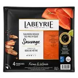 Labeyrie Saumon Sauvage Rouge du Pacifique Fumé au Bois de Hêtre, 4 tranches - 110g