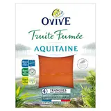 Ovive Truite Fumée d'Aquitaine, 4 tranches - 120g