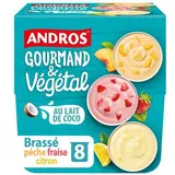 Andros Gourmand et Végétal Brassés végétaux panachés, 8x100g