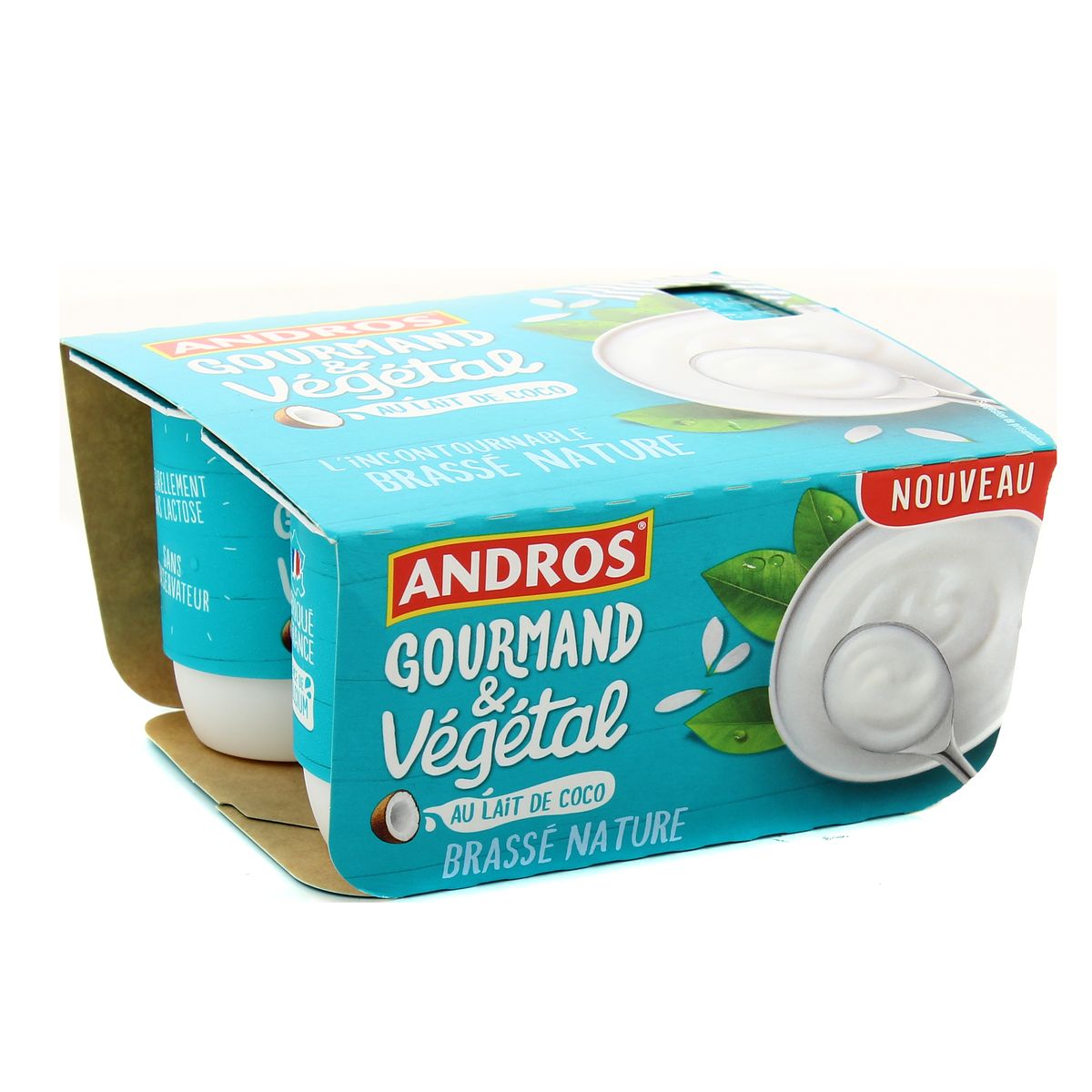 Andros Gourmand et Végétal Brassé Végétal Nature, 4x100g