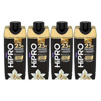HiPRO Yaourt à boire protéiné vanille 0% mg, Lot de 4x345g
