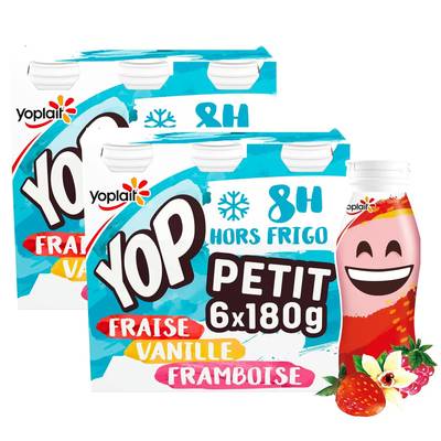 Yop Yaourts à Boire Panachés, Lot de 2 - 6x180g