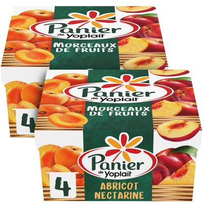 Panier de Yoplait Yaourts Abricot Nectarine, Lot de 2 - 4x125g