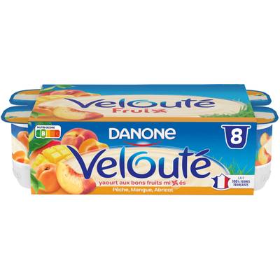 Velouté Fruix Yaourts Brassés aux Fruits Jaunes, 8x125g