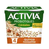 Activia Yaourt céréales muesli quinoa noisette bifidus, 4x120G