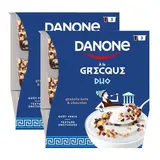 Danone Yaourts à la Grecque Duo Granola aux Noix et Chocolat Noir, Lot de 2x3x100g
