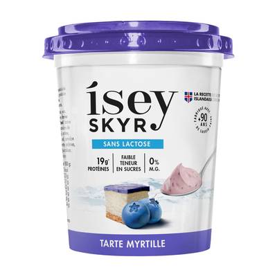 Isey Skyr tarte myrtille sans lactose 0%mg, 400g