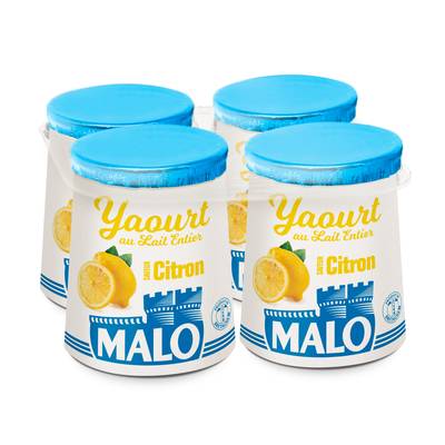 Malo Yaourt citron au lait entier, 4x125g