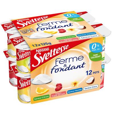 Sveltesse Yaourts 0% panachés, 12x125g