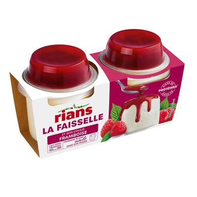 Rians Faisselle et son coulis de Framboises, 2x120g