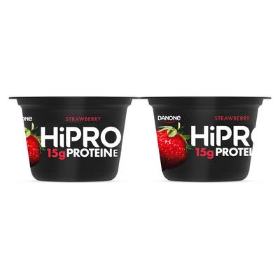 HiPRO Yaourt fraise protéiné 0%mg, 2x160g