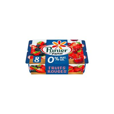 Panier de Yoplait Yaourts Fruits Rouges 0%mg, 8x125g