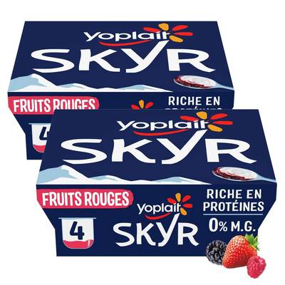 Yoplait Skyr Fruits Rouges 0%, Lot de 2 - 4x100g