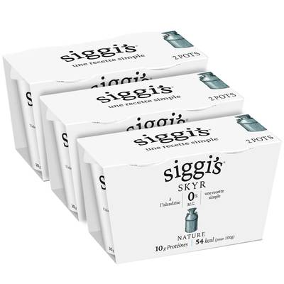 Siggi's Skyr Nature 0%mg, Lot de 3 - 2x140g