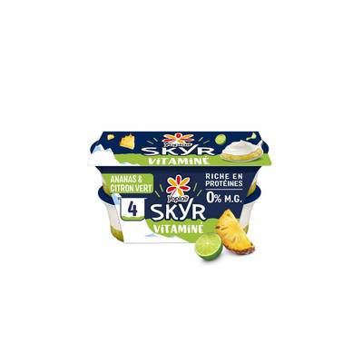 Yoplait Skyr sur lit d'ananas citron vert, 4x120g