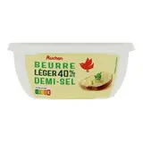Auchan  Beurre barquette demi-sel 40%mg, 250g
