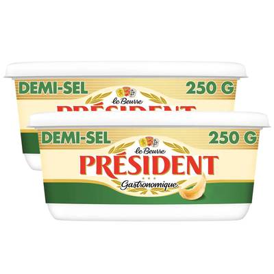 Président Beurre demi sel, Lot de 2x250g