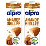 Alpro Lait d'amande grillée avec calcium et vitamines ajoutés, Lot de 2x1l
