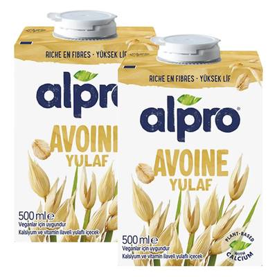 Alpro Boisson végétale avoine sans sucre ajouté, Lot de 2x500ml