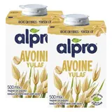 Alpro Boisson végétale avoine sans sucre ajouté, Lot de 2x500ml