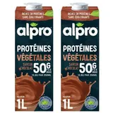 Alpro Boisson protéinée végétale chocolat, Lot de 2x1l