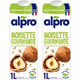 Alpro Boisson à la noisette avec calcium et vitamines ajoutés, Lot de 2x1l