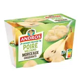 Andros Dessert fruitier avec morceaux poire williams, 4x100g