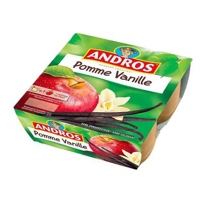 Andros Pomme vanille, 4x100g