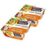 Charles et Alice Pomme abricot sans sucre ajouté, Lot de 2 - 4x100g