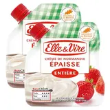 Elle&Vire Crème Fraiche 30% Mg Epaisse, Lot de 2x33cl