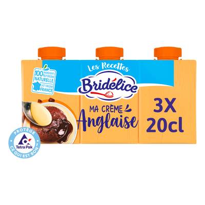 Bridélice Crème anglaise, 3x20cl