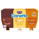 Danette Crème dessert chocolat caramel vanille, 12x115g
