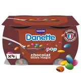 Danette Crème dessert chocolat billes chocolat, 4x120g