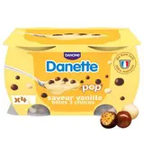 Danette Crème dessert vanille billes chocolat, 4x117g