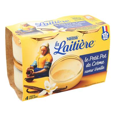 La laitière Petit pot de crème dessert vanille, 4x100g