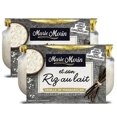 Marie Morin Riz au lait à la vanille de Madagascar, Lot de 2x140g