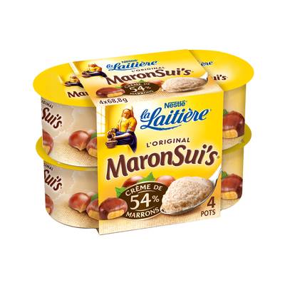 La laitière Mousse de marrons Maronsui's, 4x68,8g