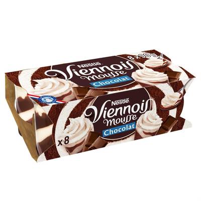 Nestlé Mousse liégeoise chocolat, 8x90g
