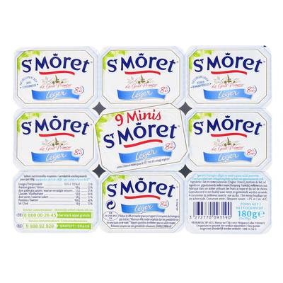 Saint Moret Fromage à tartiner 8%mg, 9 portions - 180g